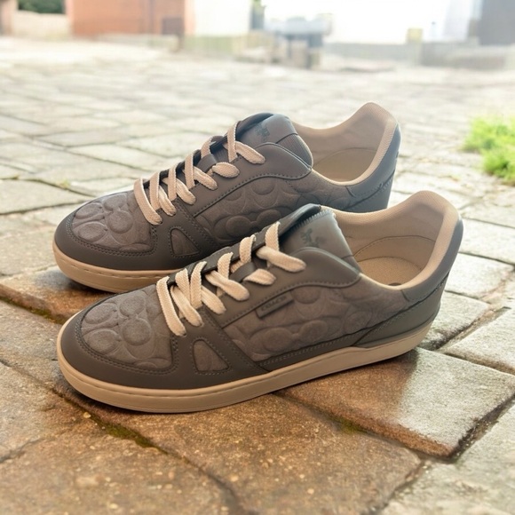 Coach Blue Suede Sneakers with Low-Top Design - Picture 1 of 11